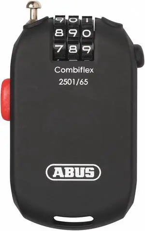 Abus Plastic Cable Lock x 5/64", Black   2501/65
