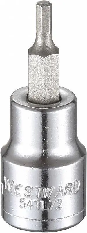 WESTWARD 54TL72 3mm Tip, 1-3/4" L Hex Socket Bit