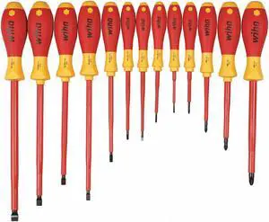 Wiha Tools Insulated Screwdriver Set Insulated with Black Oxide Tip  32094