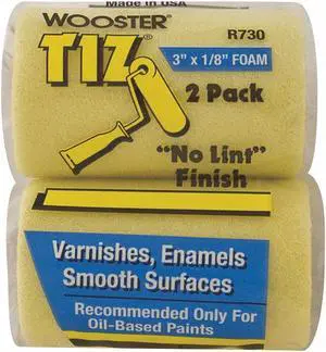 WOOSTER R730-3 3" Paint Roller Cover, 1/8" Nap, Foam, 2 PK