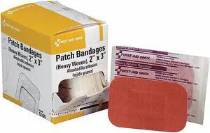 FIRST AID ONLY G160 Patch Bandage, Fabric, 2 x 3 In, PK25
