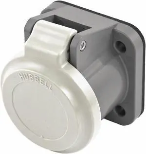 HUBBELL WIRING DEVICE-KELLEMS HBLNCW Single Pole Connector,Non-Met Cover,Whit