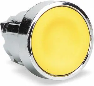Pushbutton, 22mm, YLW, Momentary, Flush