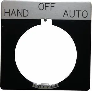 EATON 10250TS51 Cutler-Hammer Legend Plate,Hand Off Automatic,Black