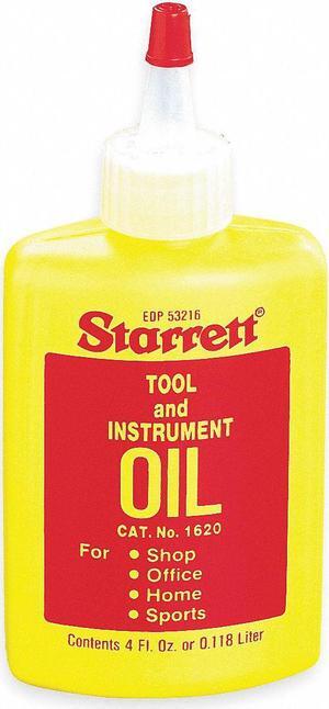 Starrett Mineral Machine Oil, 4 oz. Drip Bottle Yellow   1620