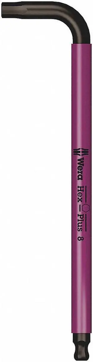 Wera Ball End Hex Key,Metric,8mm Tip Size  05022614001