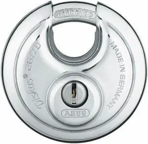 ABUS 26/70 KA Padlock, Keyed Alike, Partially Hidden Shackle, Disc Stainless