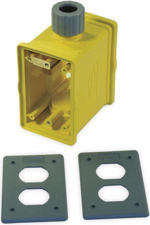 Hubbell Wiring Device-Kellems Portable Outlet Box,1Gang,33 cu. in HAWA HBLPOB1D