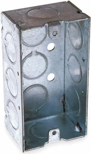 RACO 650 Electrical Box, 11.5 cu in, Handy Box Type, 1 Gang, Galvanized Zinc,