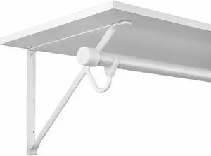 JOHN STERLING RP-0496-WT WHT Large Hvy Duty Shelf and Rod Brkt
