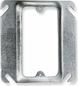 RACO 771 Mud Ring, 1 Gang, Galvanized Zinc, Square Box Type