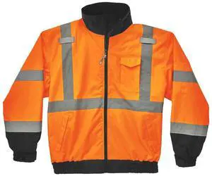 8379 XL Orange Type R Class 3 Fleece Lined Bomber Jacket