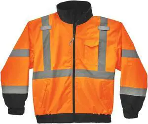 8379 M Orange Type R Class 3 Fleece Lined Bomber Jacket