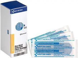 Visible Blue MD Bandages 1" x 3", 25/Box