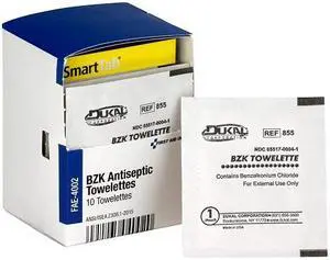 BZK Antiseptic Towelettes, 10/Box