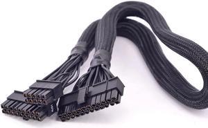 24Pin ATX Power Supply Cable 18+10Pin to 20+4 Pin Sleeved for Seasonic M12II EVO 850 750 620 520 W PSU Modular