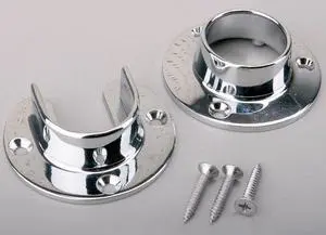 JOHN STERLING CD-0010-CH Pole Socket,Chrome,PK2