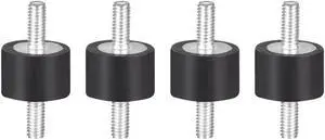 D15 x H10 Rubber Vibration Isolator Mounts Shock Absorber with M4  x 10mm Studs 4pcs