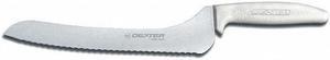 DEXTER RUSSELL 13583 Bread Slicer,9 In,Offset,Scalloped,White