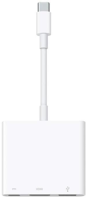 Apple USB-C Digital AV Multiport Adapter - HDMI/USB for iPod, iPhone, iPad, MacBook, Projector, TV - 1 x Type C Male USB - 1 x Type C Female USB, 1 x Type A Female USB, 1 x HDMI (Type A) Female ...