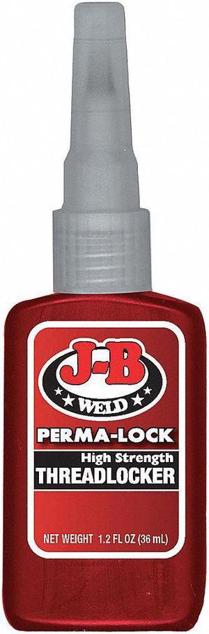 J-b Weld Perma-Lock Series High-Strength Threadlocker, Red Liquid, 36mL Bottle