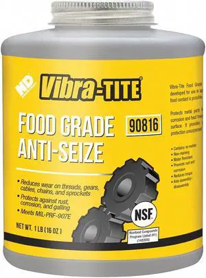 Metal-Free,  Food Grade Anti-Seize,  -65°F,  1800°F,  16 oz.,  Brush-Top Can