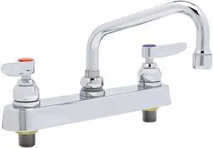 T&S B-1120 Swing Kitchen Faucet, Chrome, 2 Holes