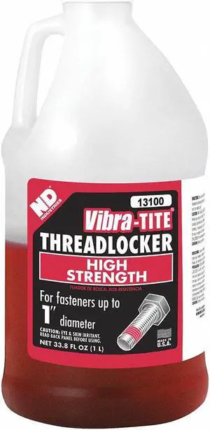 Vibra-tite 131 Series High-Strength Threadlocker, Red Liquid, 1L Bottle 1L 13100