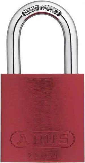 ABUS 19313 Keyed Padlock, Open, Rectangular Aluminum Body, Hardened Steel