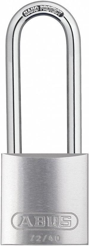 Abus Alike-Keyed Padlock, Open Shackle Type, 3" Shackle Height, Silver  15430