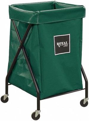 ROYAL G06-EEX-XFA-3ONN X-Frame Cart, 6 Bu, Green Vinyl