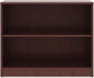 Lorell Mahogany Laminate Bookcase - 29.5" Height x 36" Width x 12" Depth - Mahogany - Laminate - 1Each LLR99778 Lorell Mahogany Laminate Bookcase - 29.5" Height x 36" Width x 12" Depth - Mahogany - Laminate - 1Each LLR99778