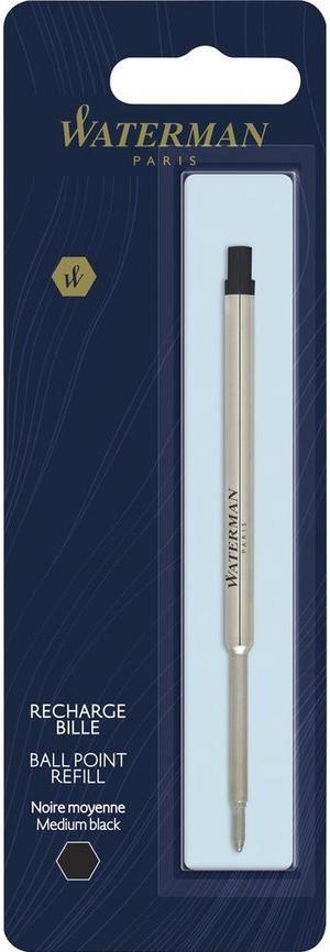 Waterman S0944480 Ballpoint Pen Refill, Medium - Black Ink