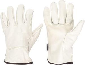 MCR SAFETY 3201L Driver Gloves,Cow Grain Lthr,Cream,L,PR