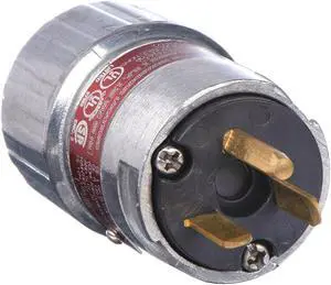HUBBELL KILLARK UGP-20231QW Plug,20A,2P,3W,UL E91049/E53660,Alu,125V
