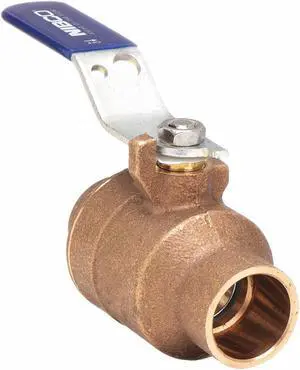 NIBCO S58570 2 2" Sweat Bronze Ball Valve Inline
