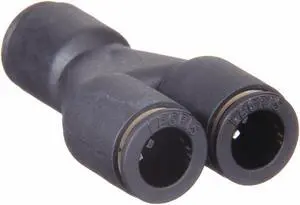 LEGRIS 3140 04 56 Push-Fit Wye Fitting, 5/32 in x 1/4 in Tube Size, Brass,