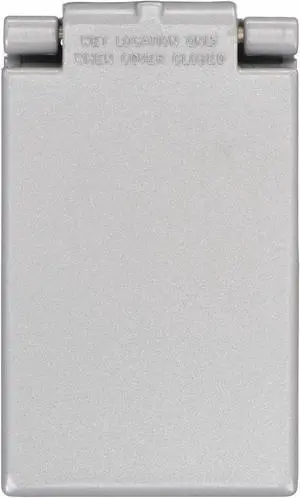 HUBBELL KILLARK FCL-GF Weatherproof Cover, 1 Gang, Aluminum, Duplex Receptacle