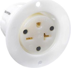 HUBBELL WIRING DEVICE-KELLEMS HBL5479C Flanged Straight Blade Receptacle,