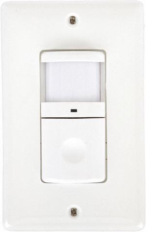 HUBBELL WIRING DEVICE-KELLEMS WS1000NW Occupancy Sensor,PIR,1200 sq ft,White