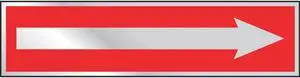 Hy-Ko Brushed Aluminum Sign, Arrow Right 402 Pack of 10