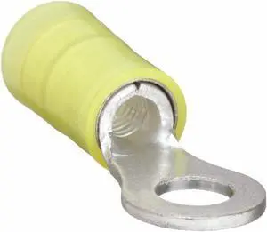 12-10 AWG Nylon Ring Terminal 1/4" Stud PK50 PANDUIT PN10-14R-L