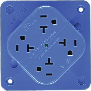 HUBBELL WIRING DEVICE-KELLEMS HBL420S Receptacle, 20 A Amps, 125V AC, Surface