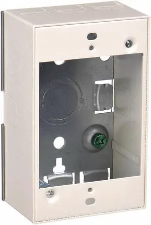 HUBBELL WIRING DEVICE-KELLEMS HBL5748IVA Switch and Receptacle Box,Ivory