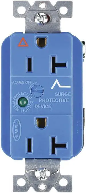 HUBBELL WIRING DEVICE-KELLEMS IG5362SA 20A Duplex Decorator Receptacle 125VAC