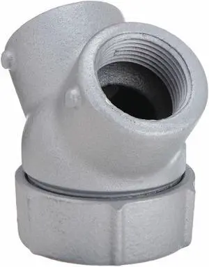 APPLETON ELECTRIC ELBY-75 IMC 90 Deg Elbow, 3/4 in, Threaded, Iron, Plain, Gray