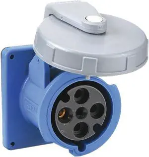 HUBBELL WIRING DEVICE-KELLEMS HBL460R9W Watertight Pin & Sleeve Receptacle, 60