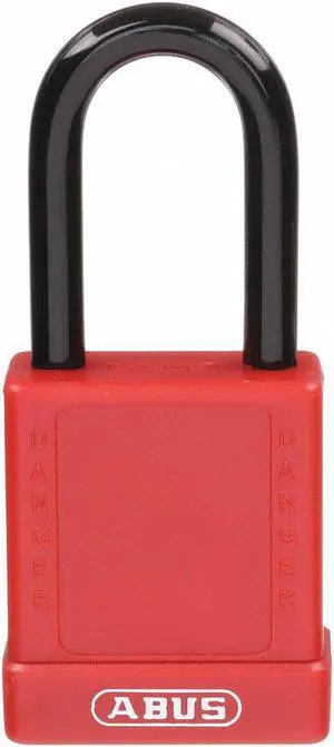 Abus Red Lockout Padlock, Different Key Type, Aluminum Body Material, 6 PK 19601