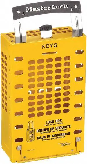 MASTER LOCK 503YLW Group Lockout Box,14 Locks Max,Yellow