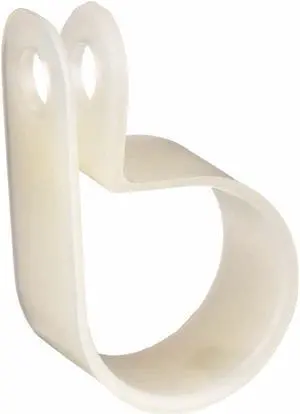 Cable Clamp, 1 In, White, Pk 100